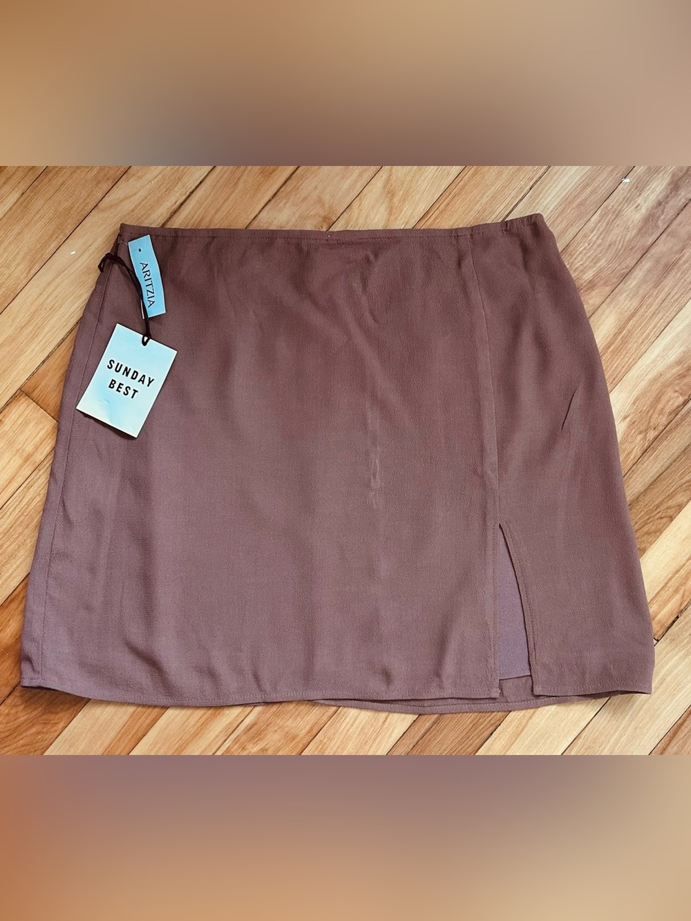 Aritzia Sunday Best Brown Mini Skirt size 10